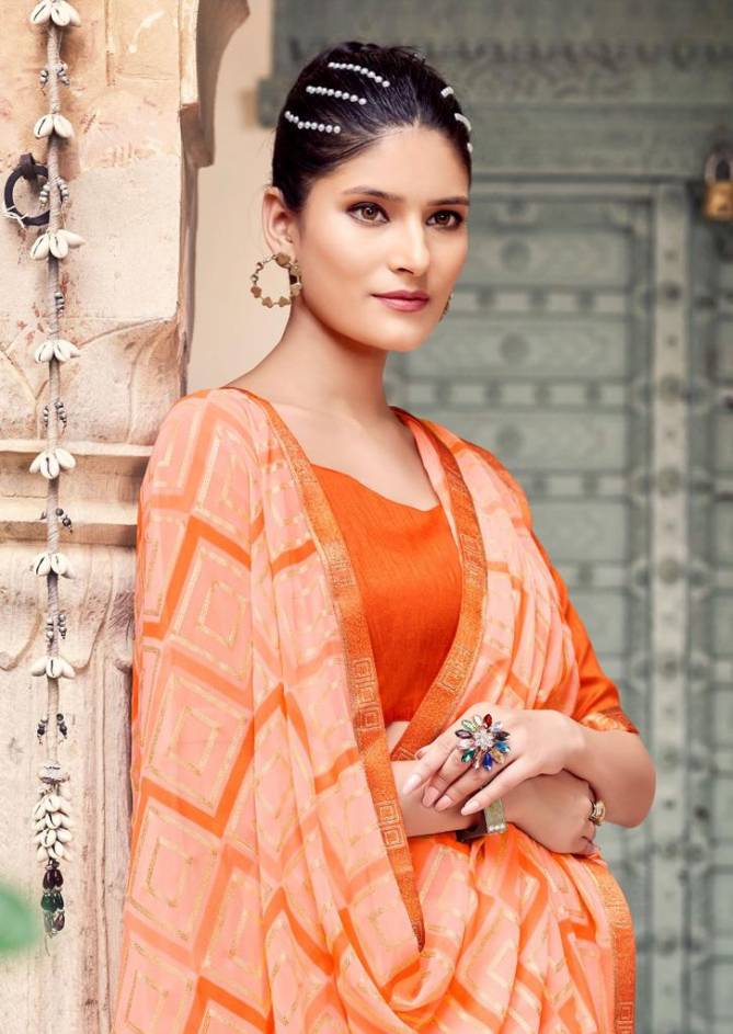 Kashvi Bansi Printed Georgette Fancy Ethnic Wear Saree Collection